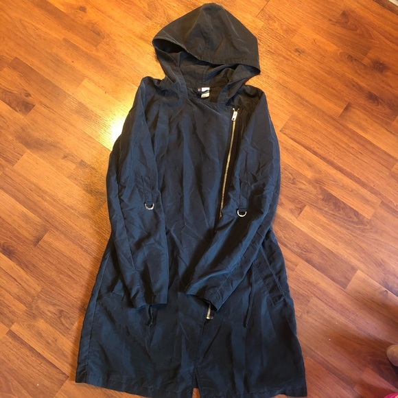 Divided H&M Jackets & Blazers - Divided H&M black w/gold Over Coat. Light weight. Size 4. Great condition